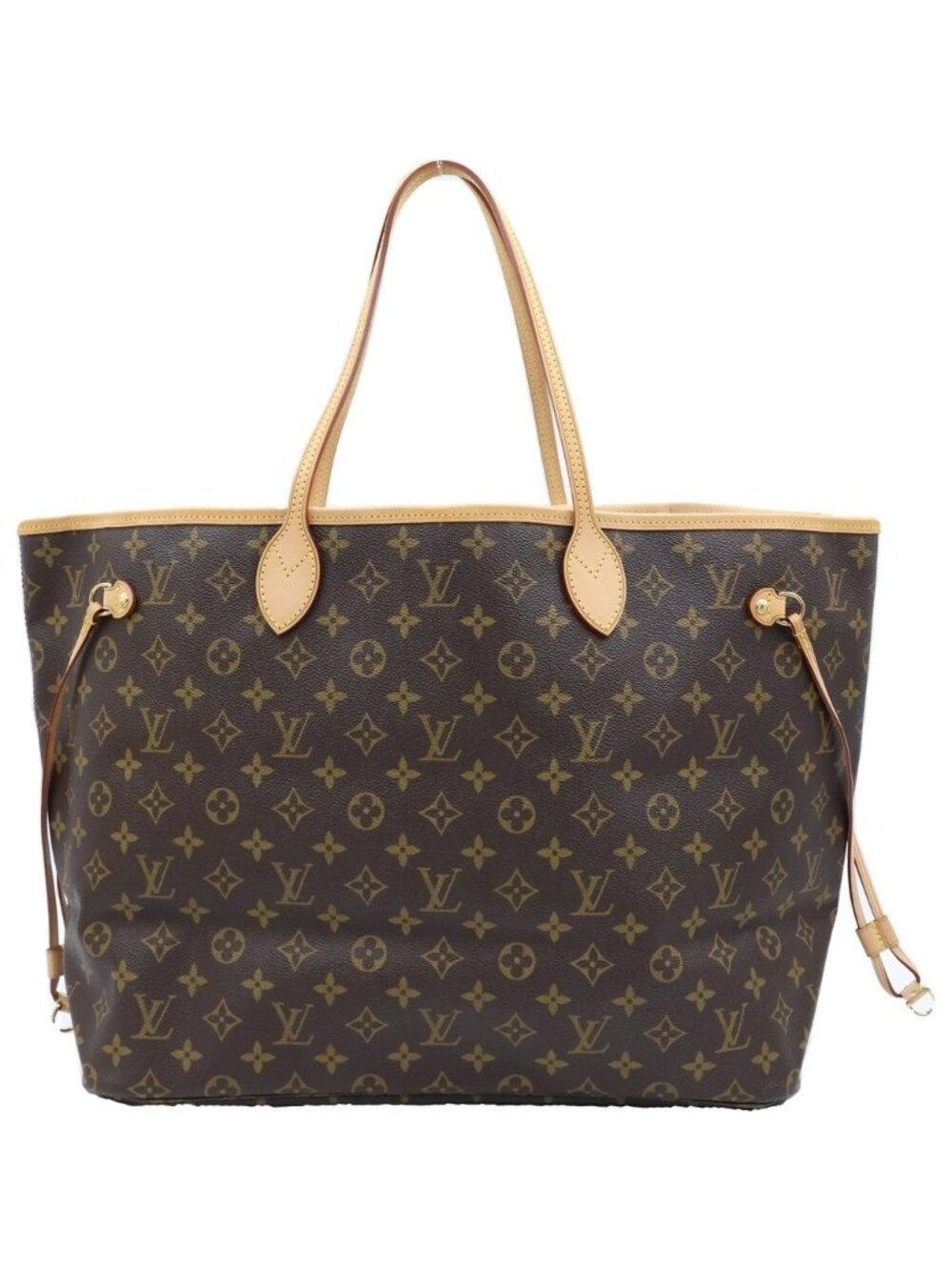 Louis Vuitton Monogram Neverfull GM Leather Tote Brown